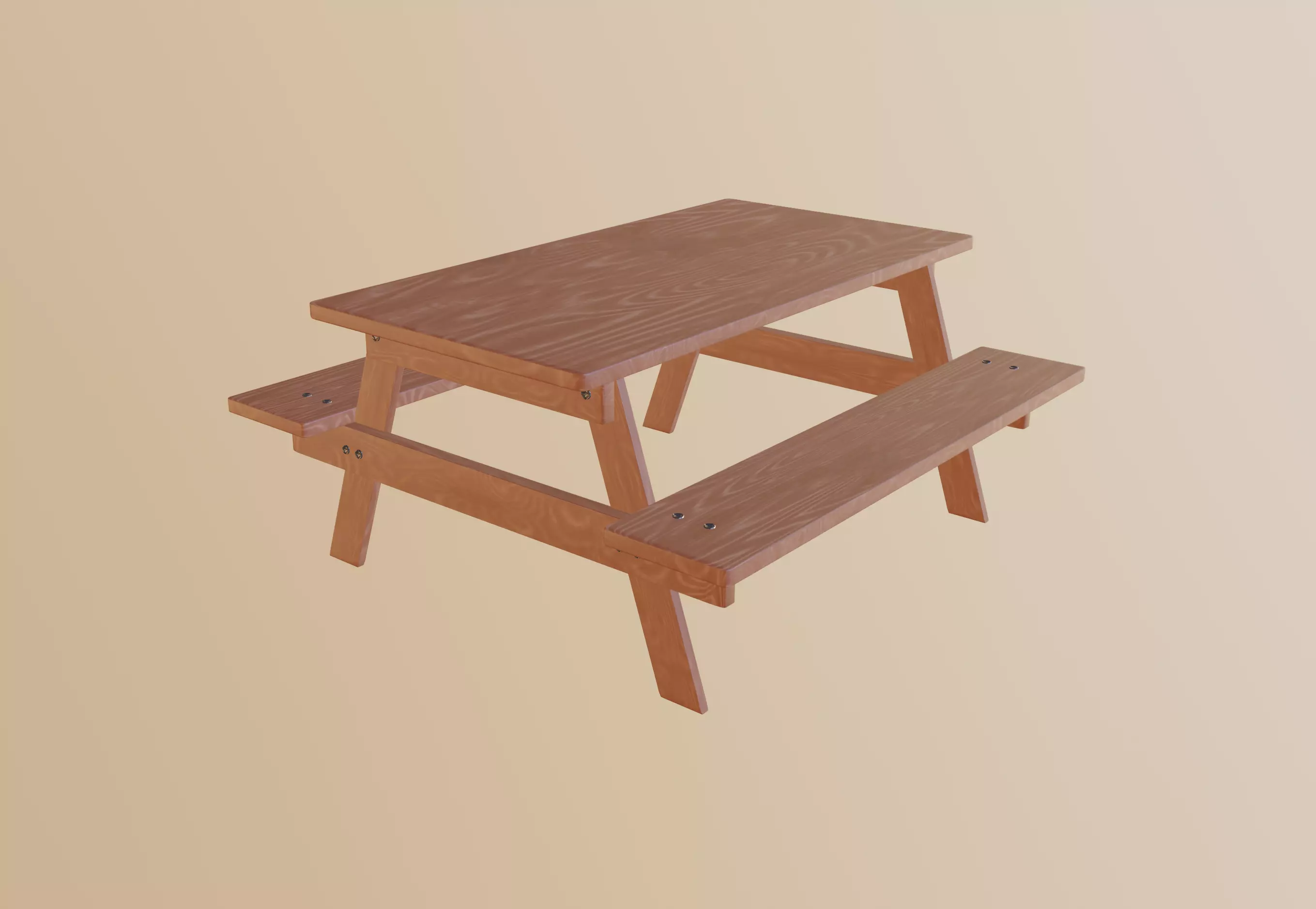 Picnic Table 3D model_0