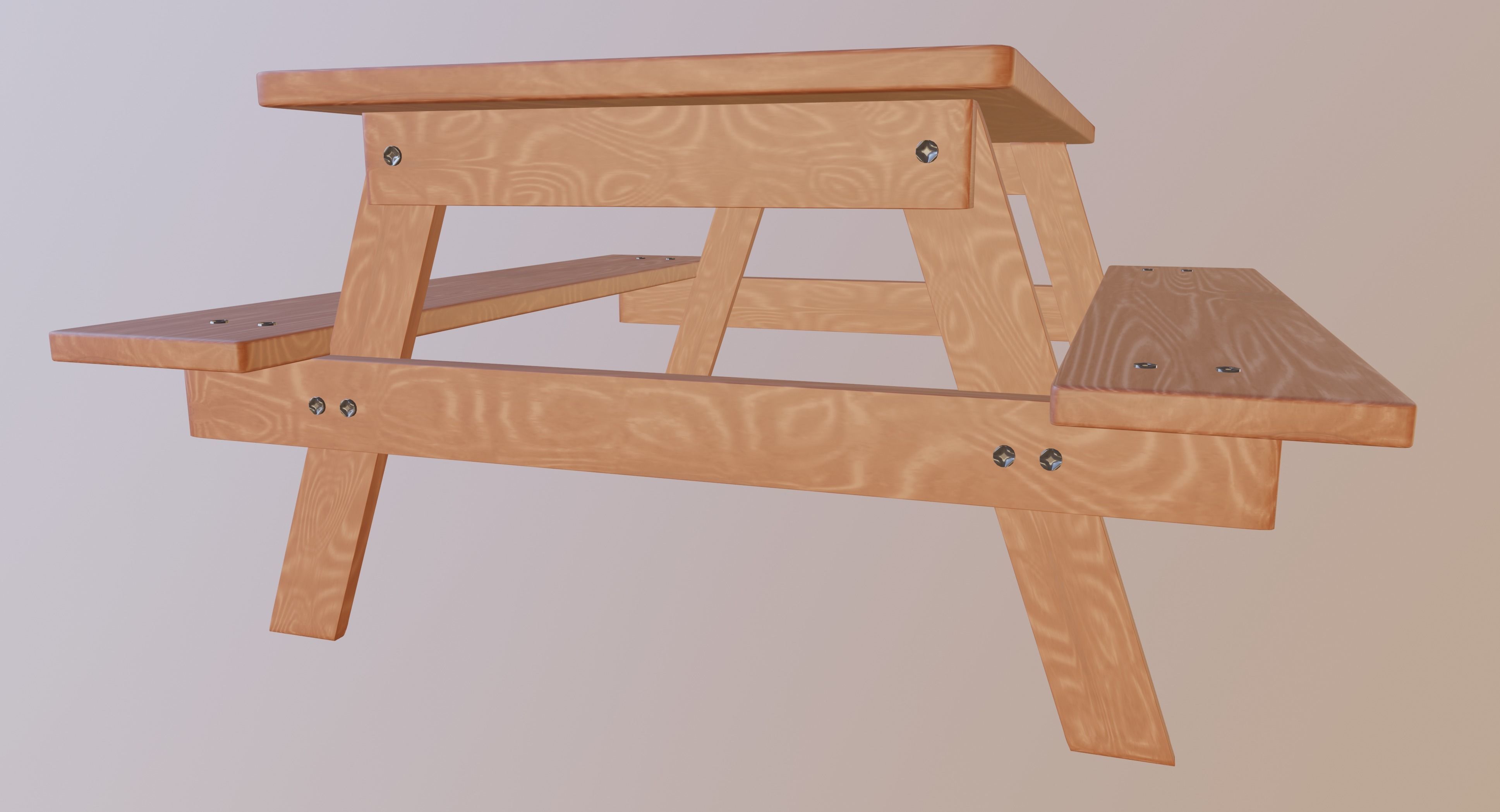 Picnic Table 3D model_9