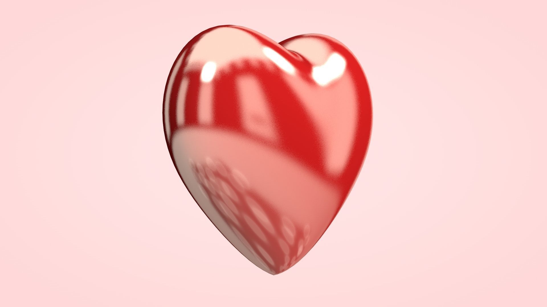 Rough and Glossy Hearts Low-poly 3D model_6