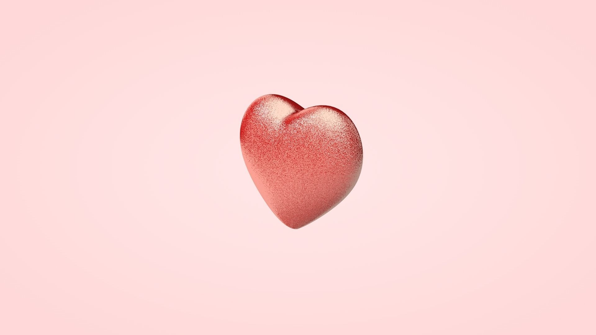 Rough and Glossy Hearts Low-poly 3D model_9