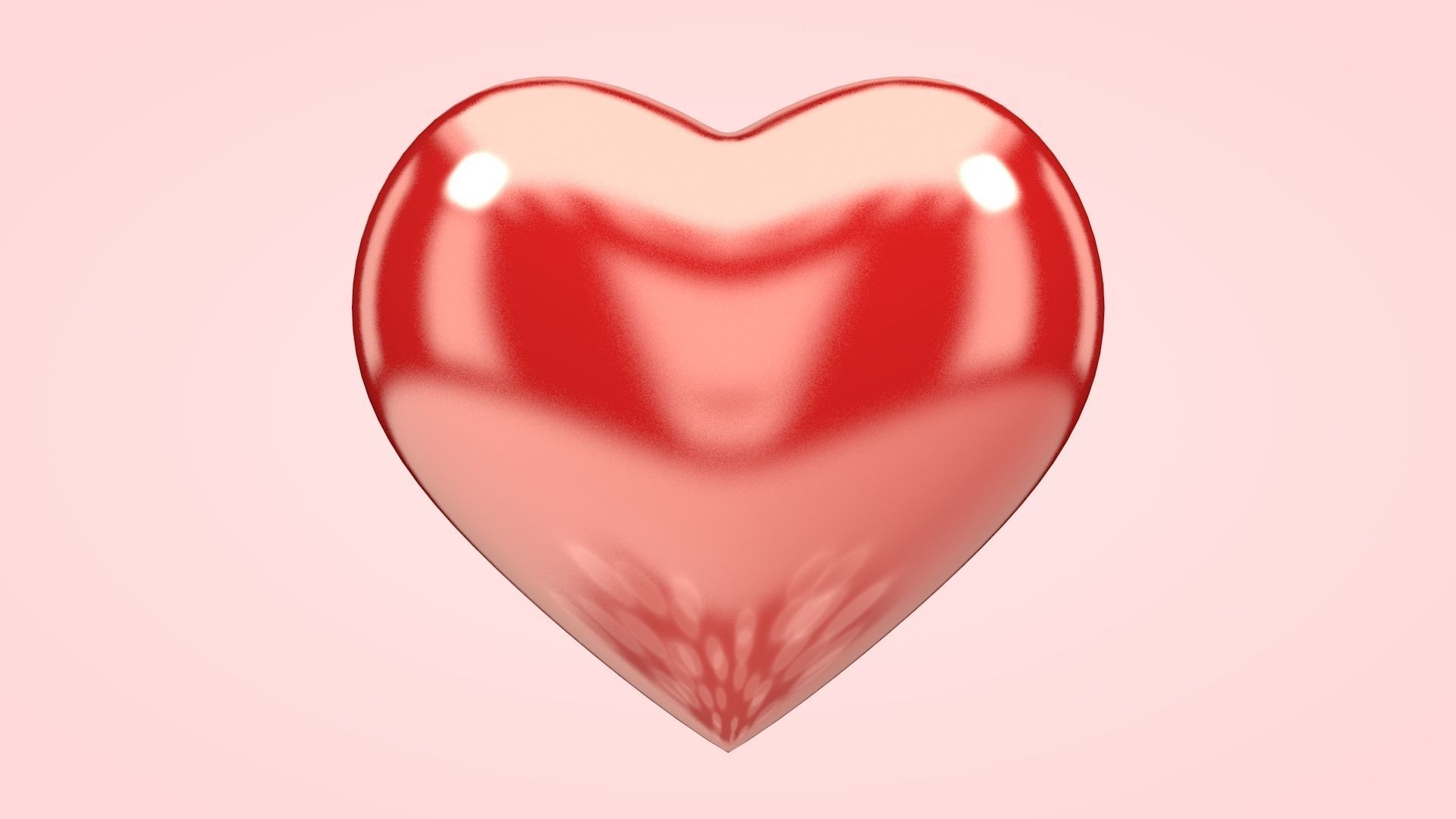 Rough and Glossy Hearts Low-poly 3D model_1