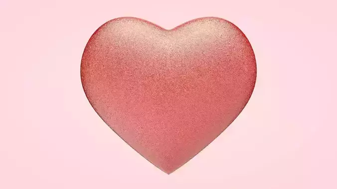 Rough and Glossy Hearts Low-poly 3D model