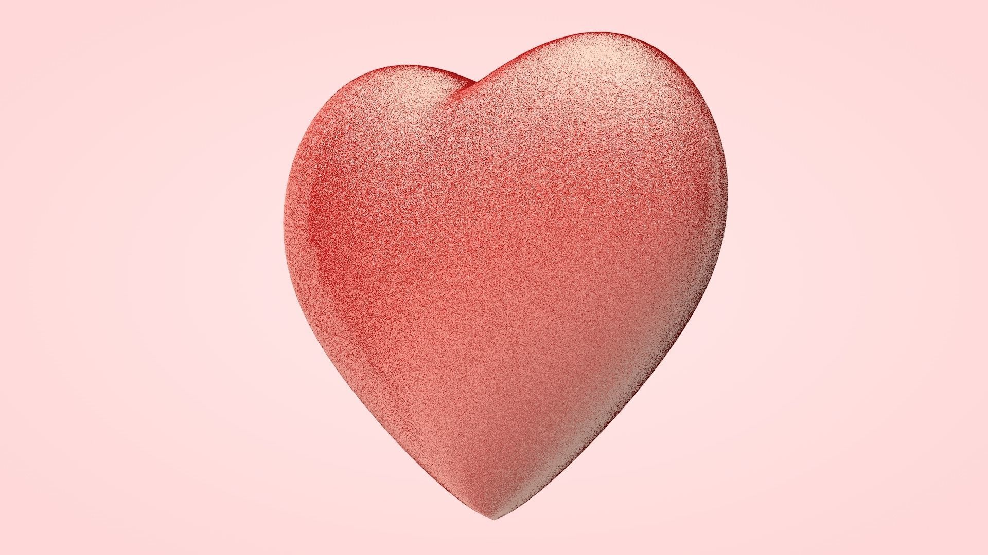 Rough and Glossy Hearts Low-poly 3D model_3