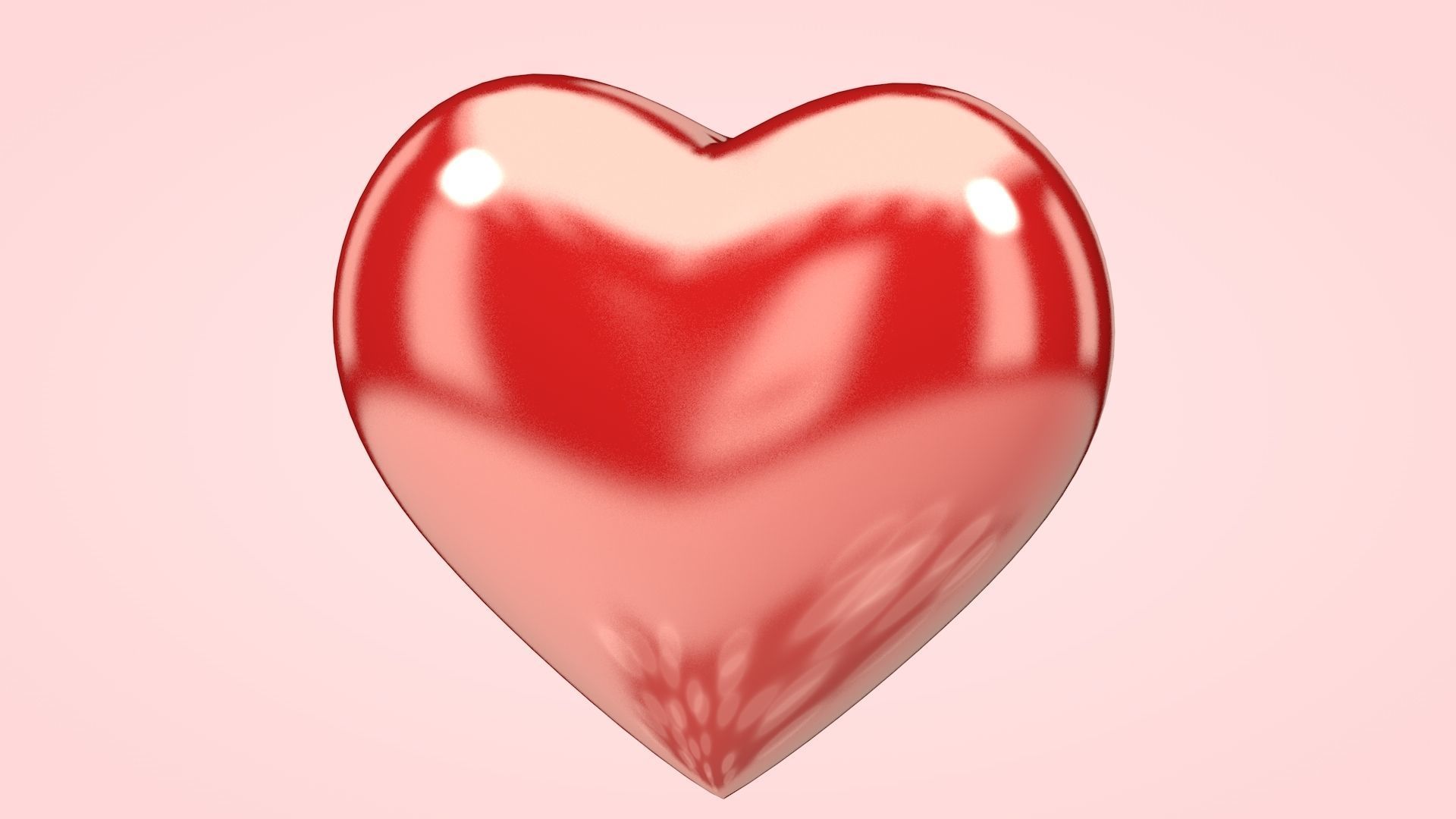 Rough and Glossy Hearts Low-poly 3D model_8