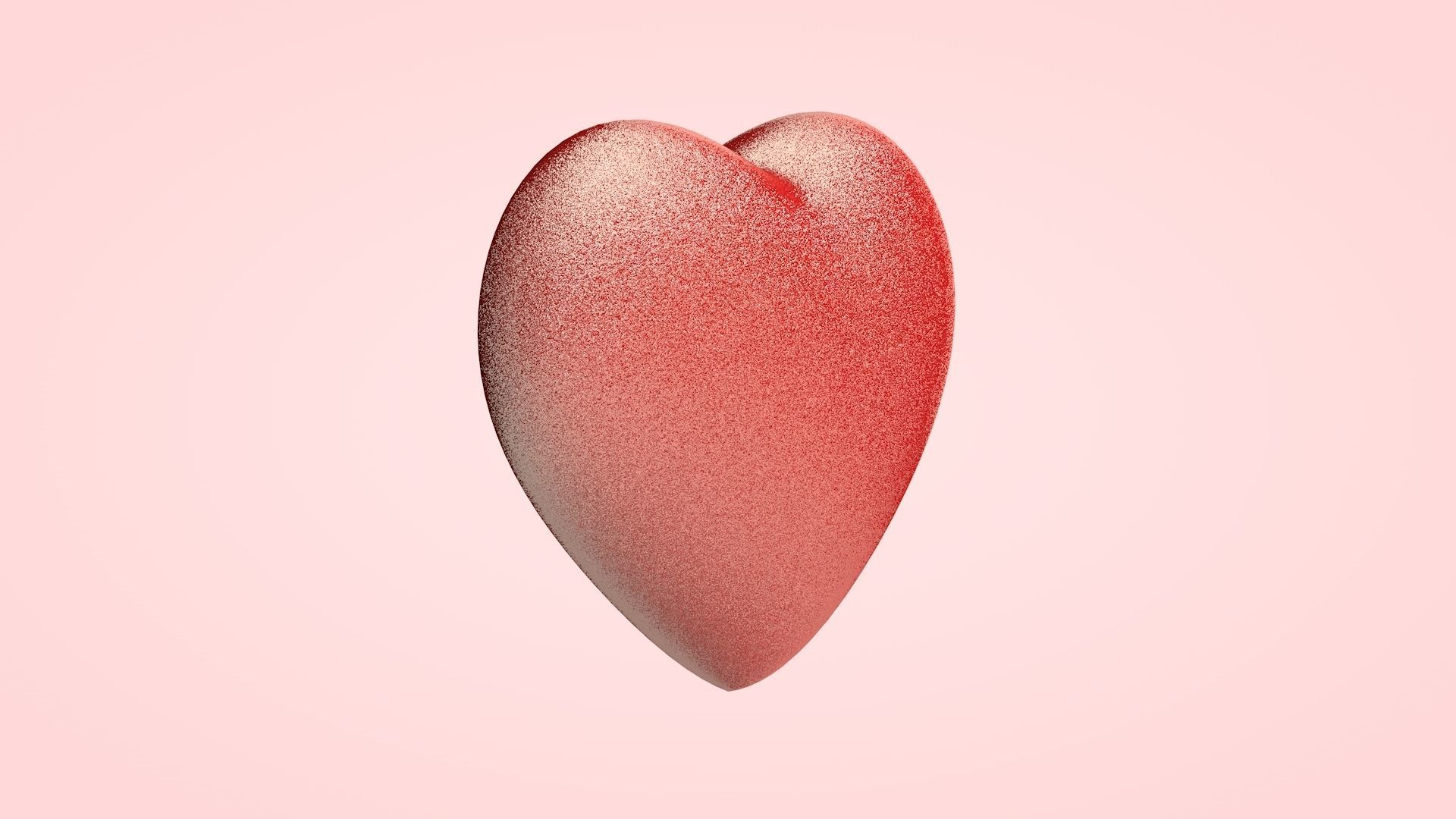 Rough and Glossy Hearts Low-poly 3D model_5