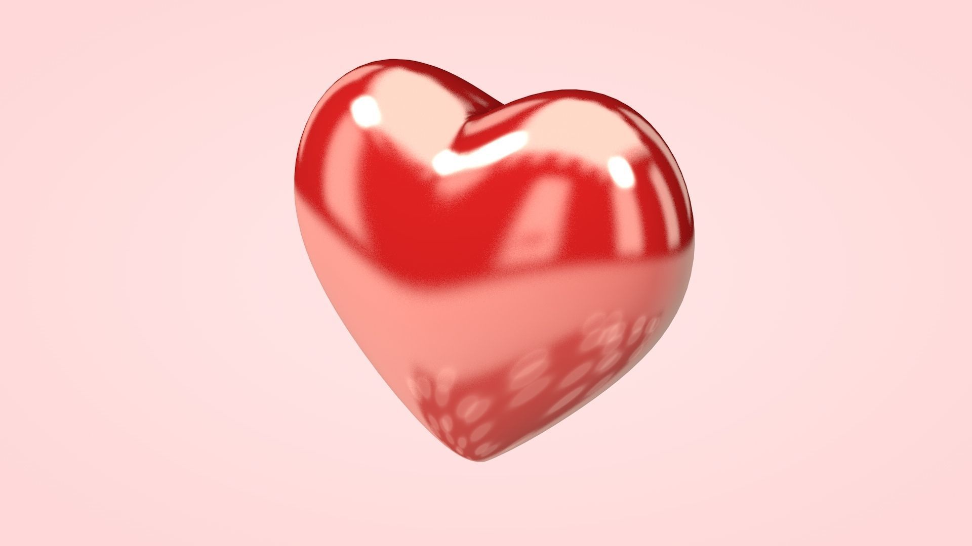 Rough and Glossy Hearts Low-poly 3D model_4