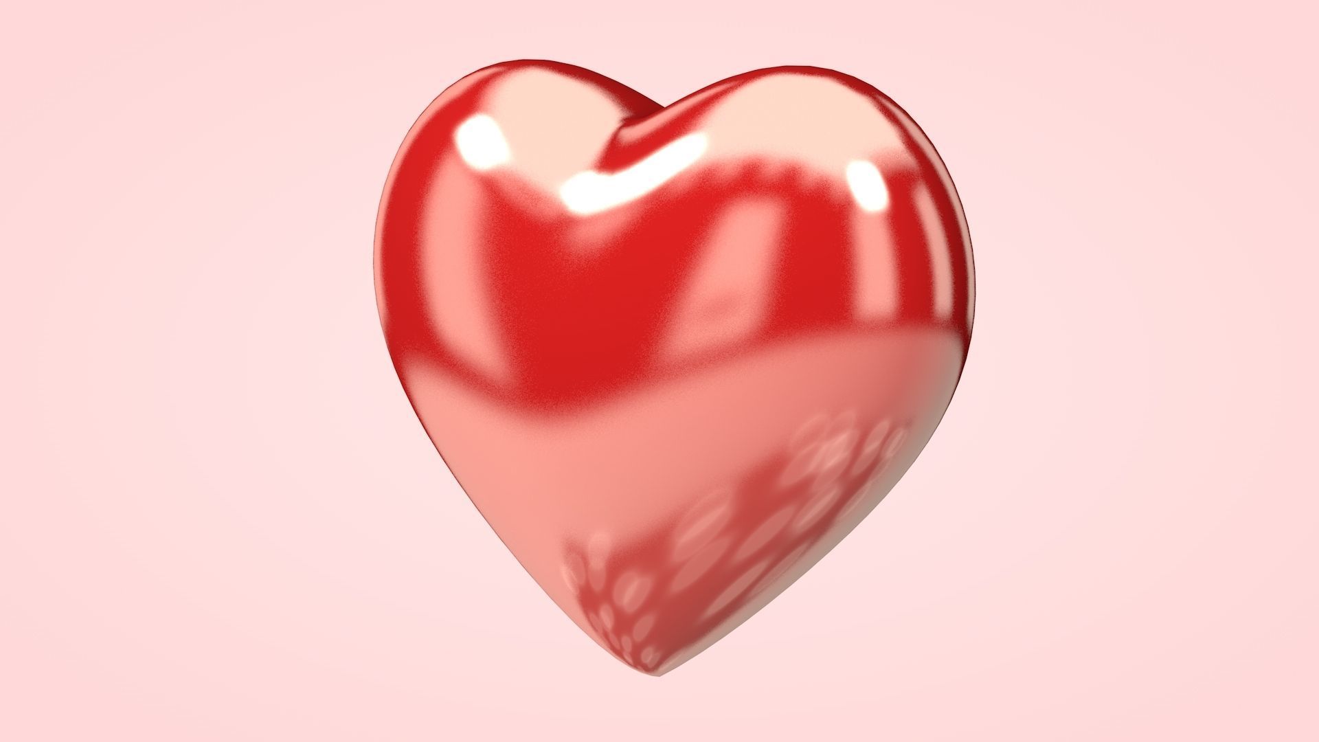 Rough and Glossy Hearts Low-poly 3D model_2