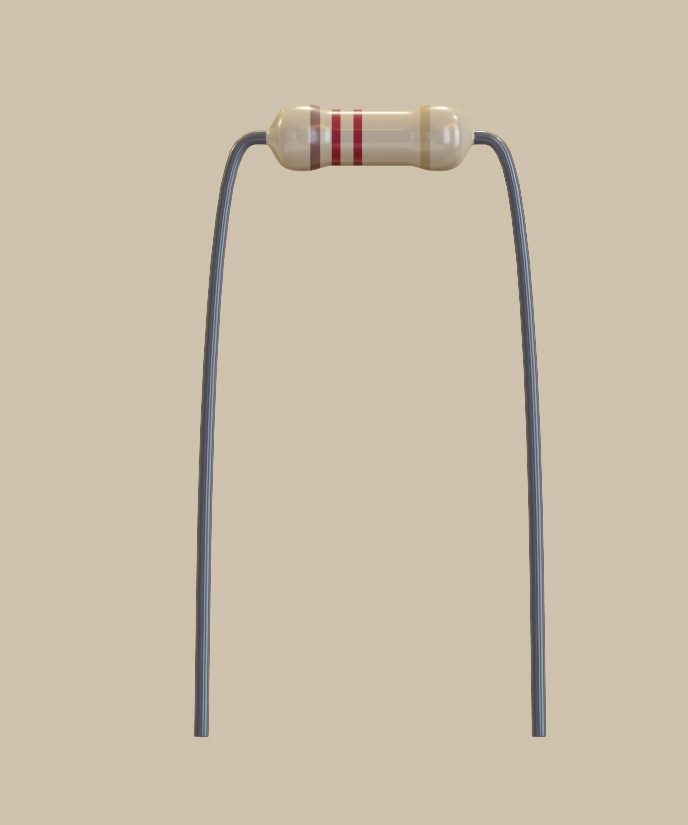 Resistor Low-poly 3D model_5