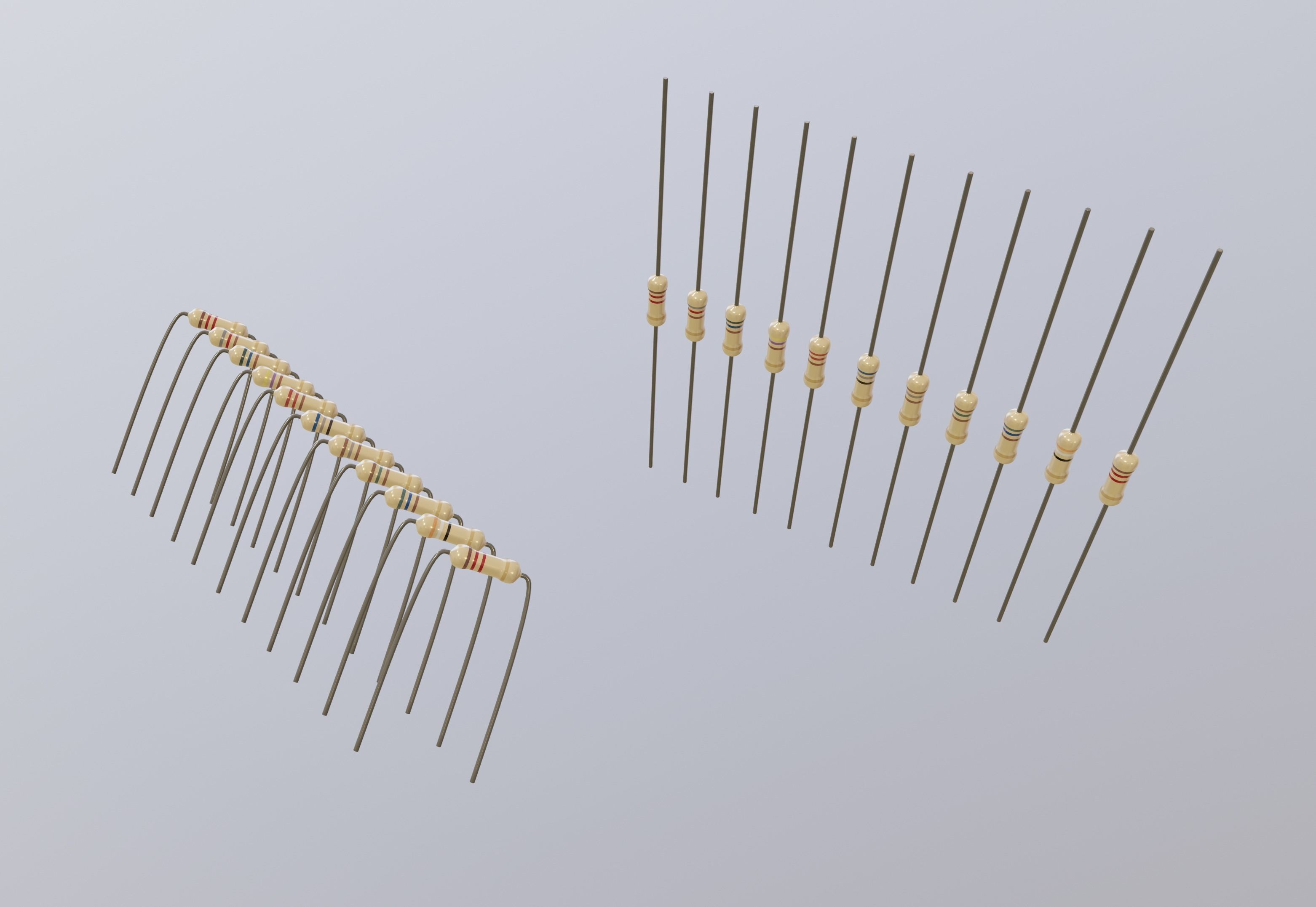 Resistor Low-poly 3D model_1