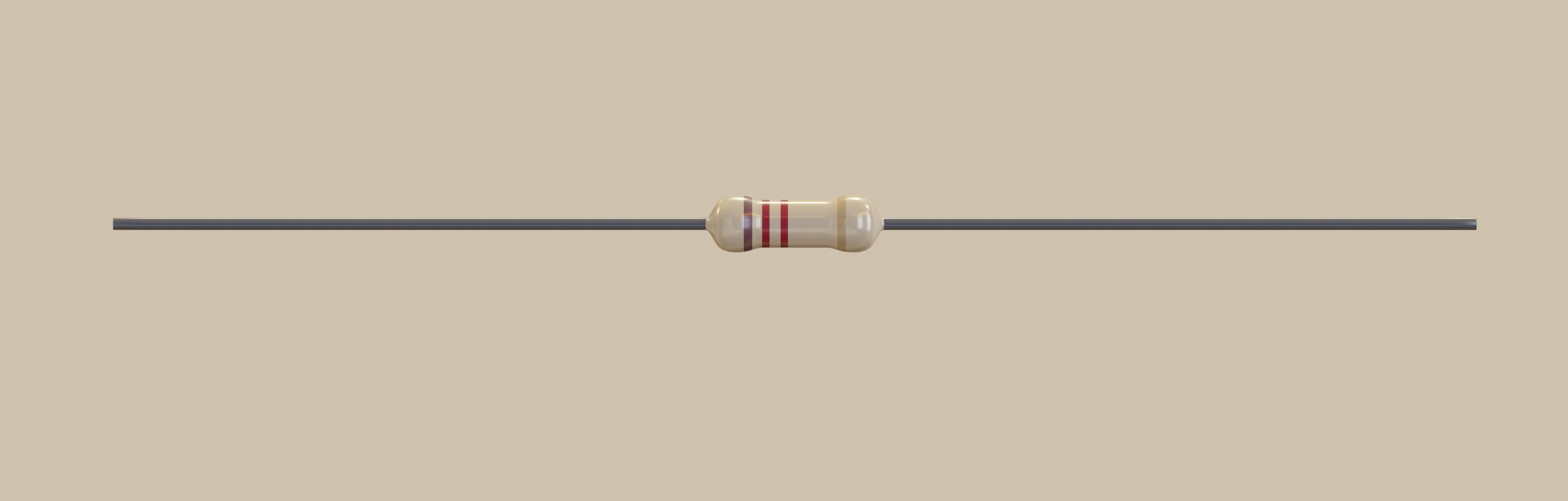 Resistor Low-poly 3D model_2