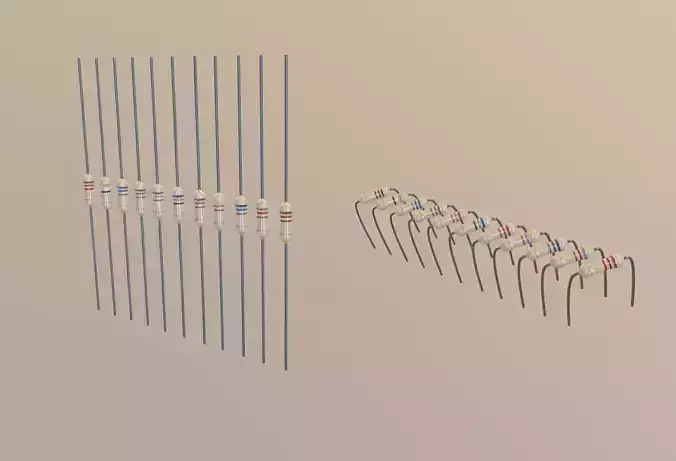 Resistor Low-poly 3D model