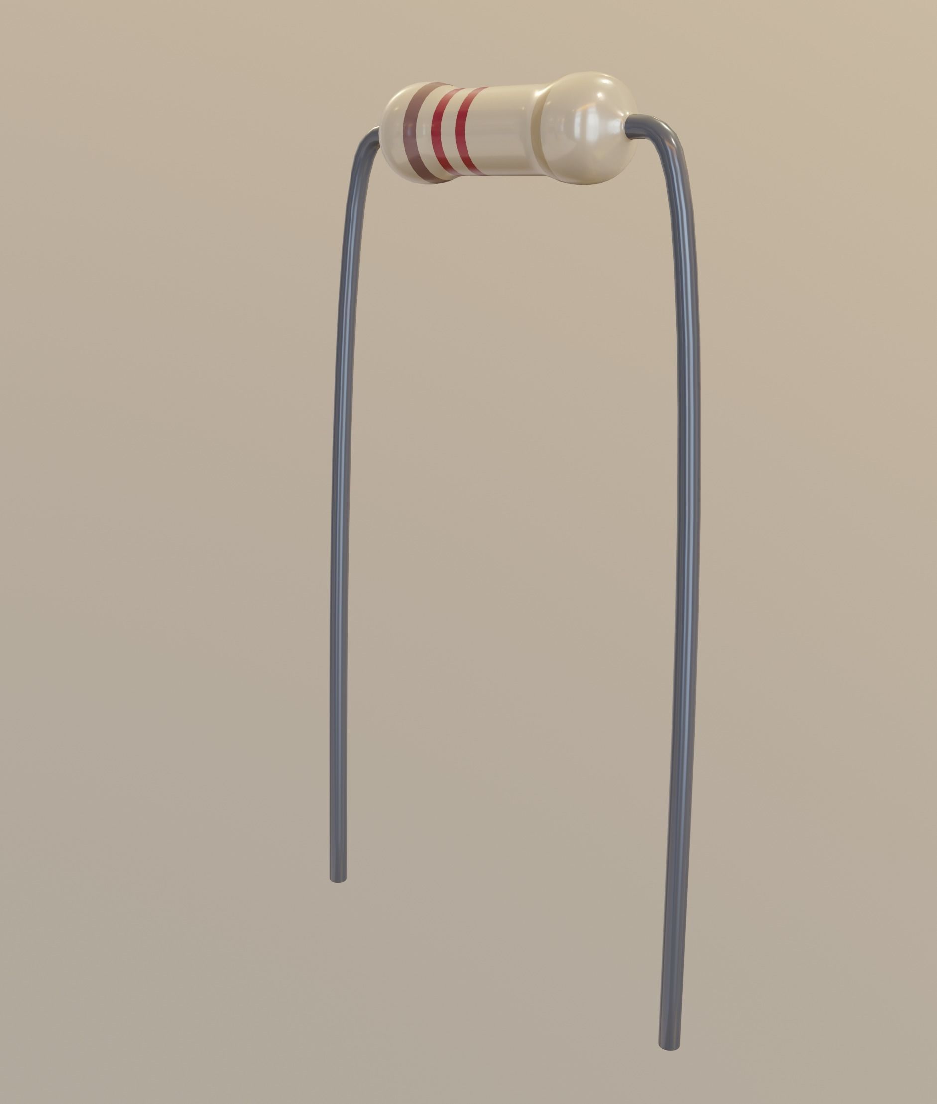Resistor Low-poly 3D model_7