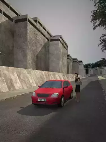 Low poly car Low-poly 3D model