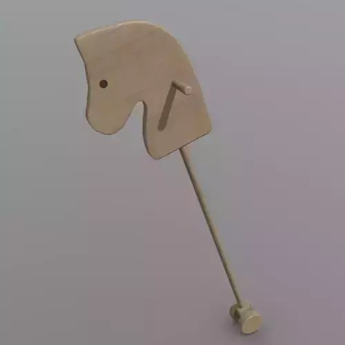 Horse on Stick Low-poly 3D model