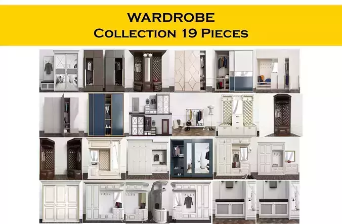WARDROBE Collection 19 Pieces 3d model
