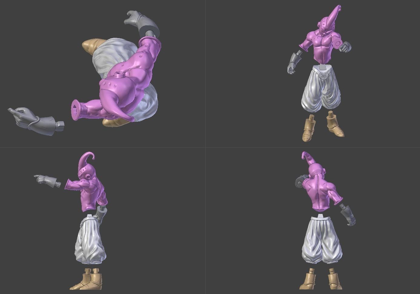 Dragon Ball Z Kid Buu - Majin Buu 3D printable model 3D print model_10