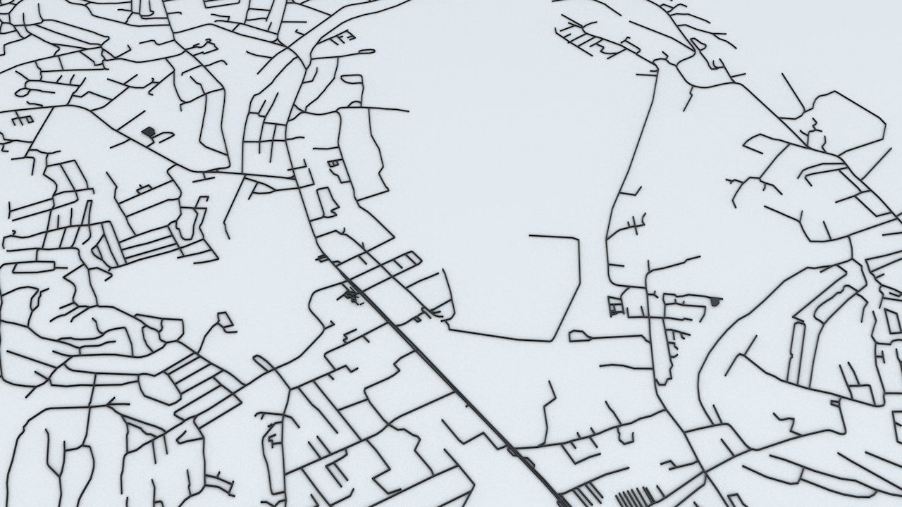 Yakutsk Road Network and Streets 3D model_6