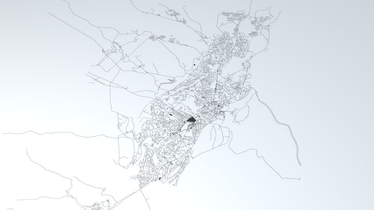 Yakutsk Road Network and Streets 3D model_1