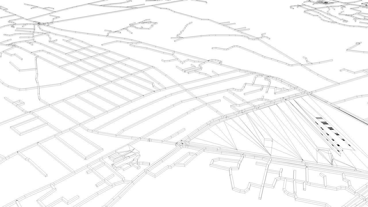 Yakutsk Road Network and Streets 3D model_11