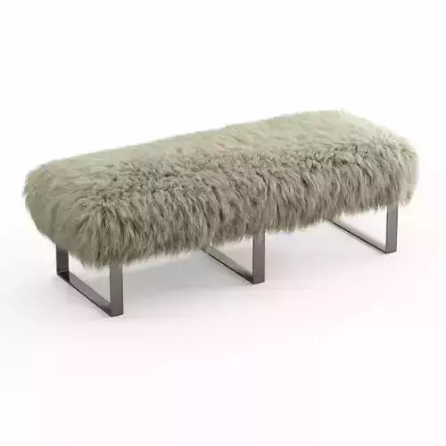Mongolian Fur Bench 3D model