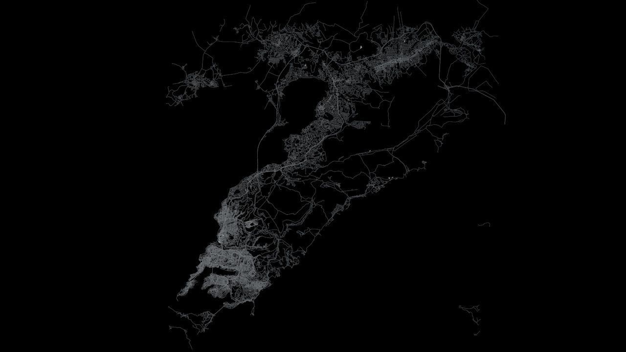 Vladivostok Road Network and Streets 3D model_8