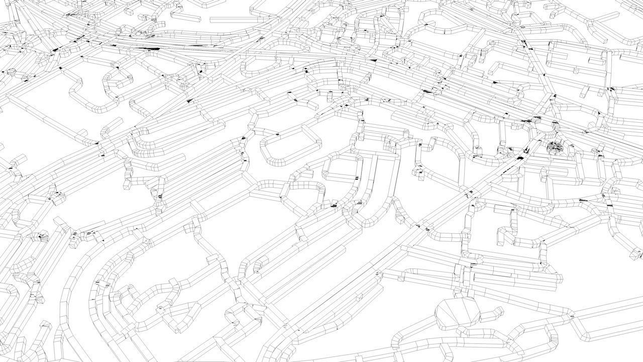 Vladivostok Road Network and Streets 3D model_11