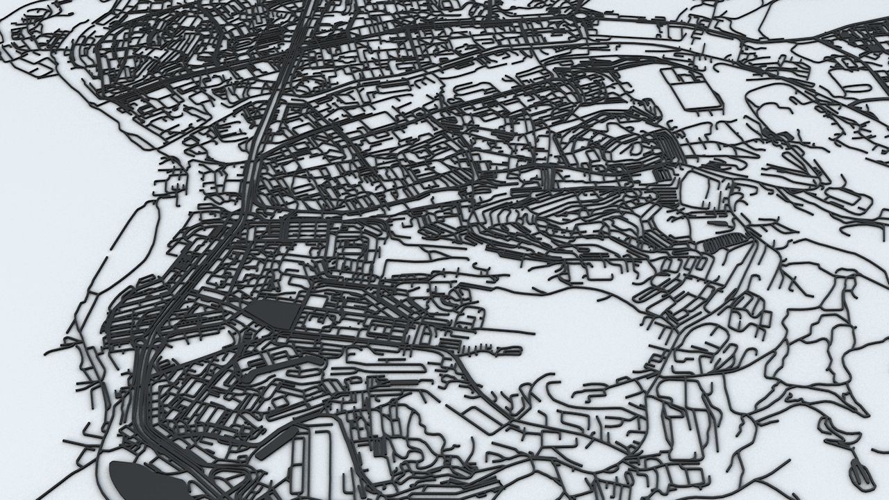 Vladivostok Road Network and Streets 3D model_5