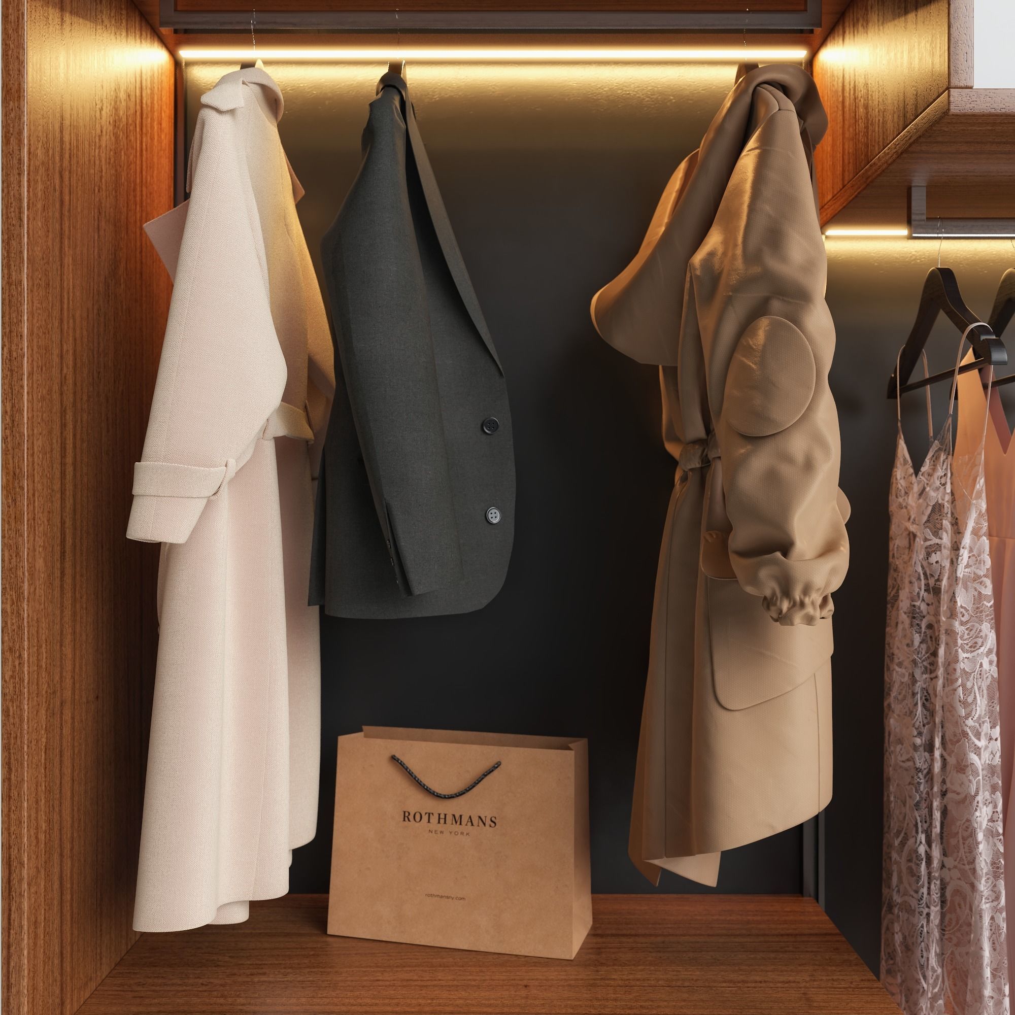Wardrobe Presotto 3D model_4