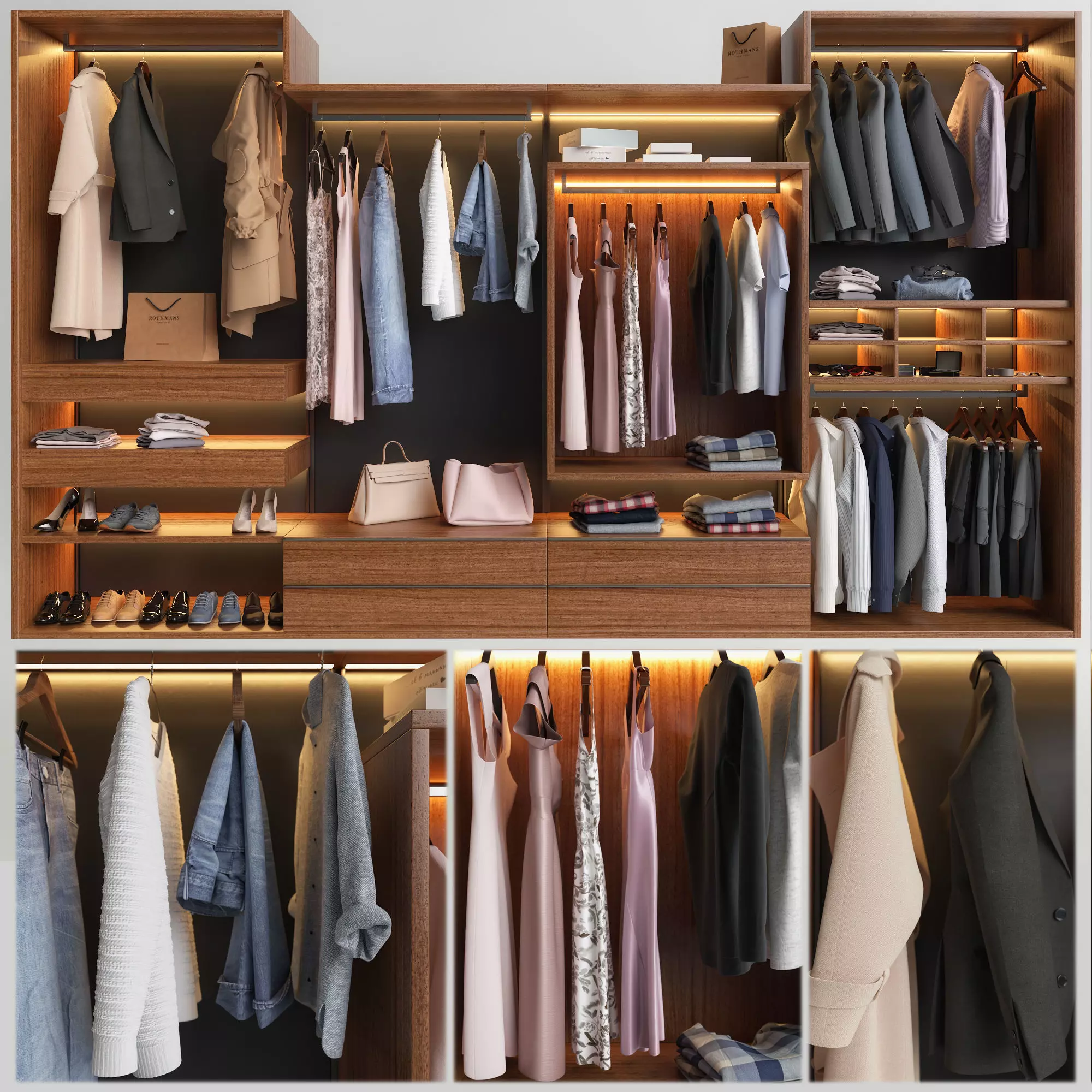 Wardrobe Presotto 3D model_0