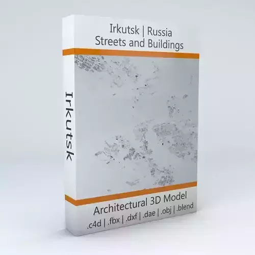 Irkutsk Streets and Buildings 3D model Irkutsk Streets and Buildings 3D model
