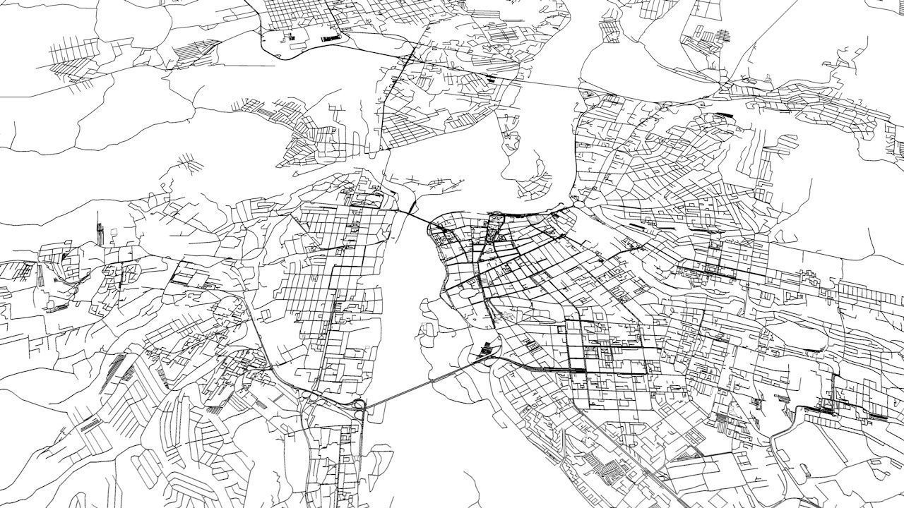 Irkutsk Road Network and Streets 3D model_10