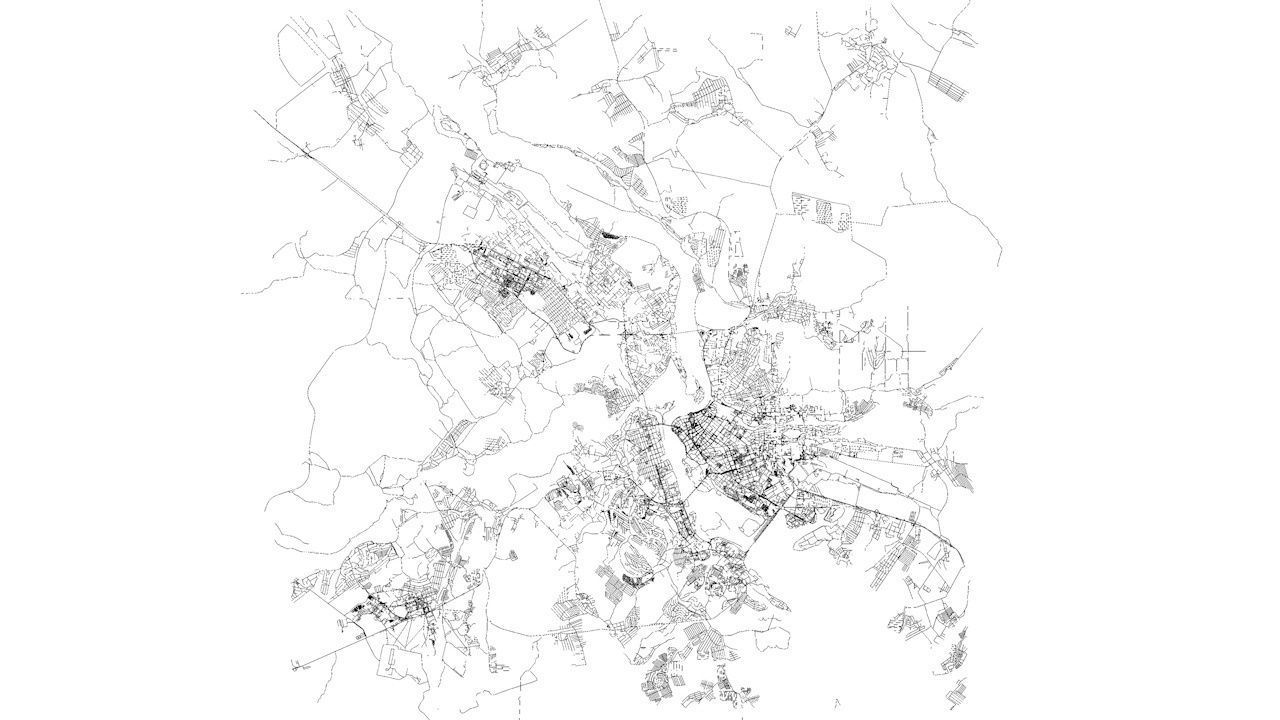 Irkutsk Road Network and Streets 3D model_9