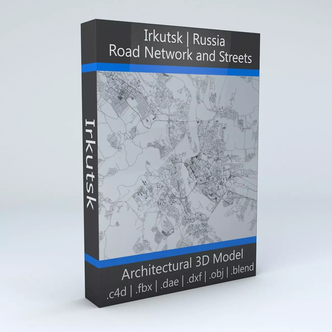 Irkutsk Road Network and Streets 3D model_0