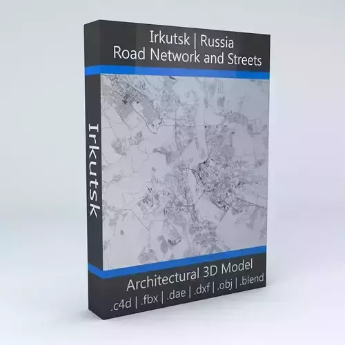 Irkutsk Road Network and Streets 3D model