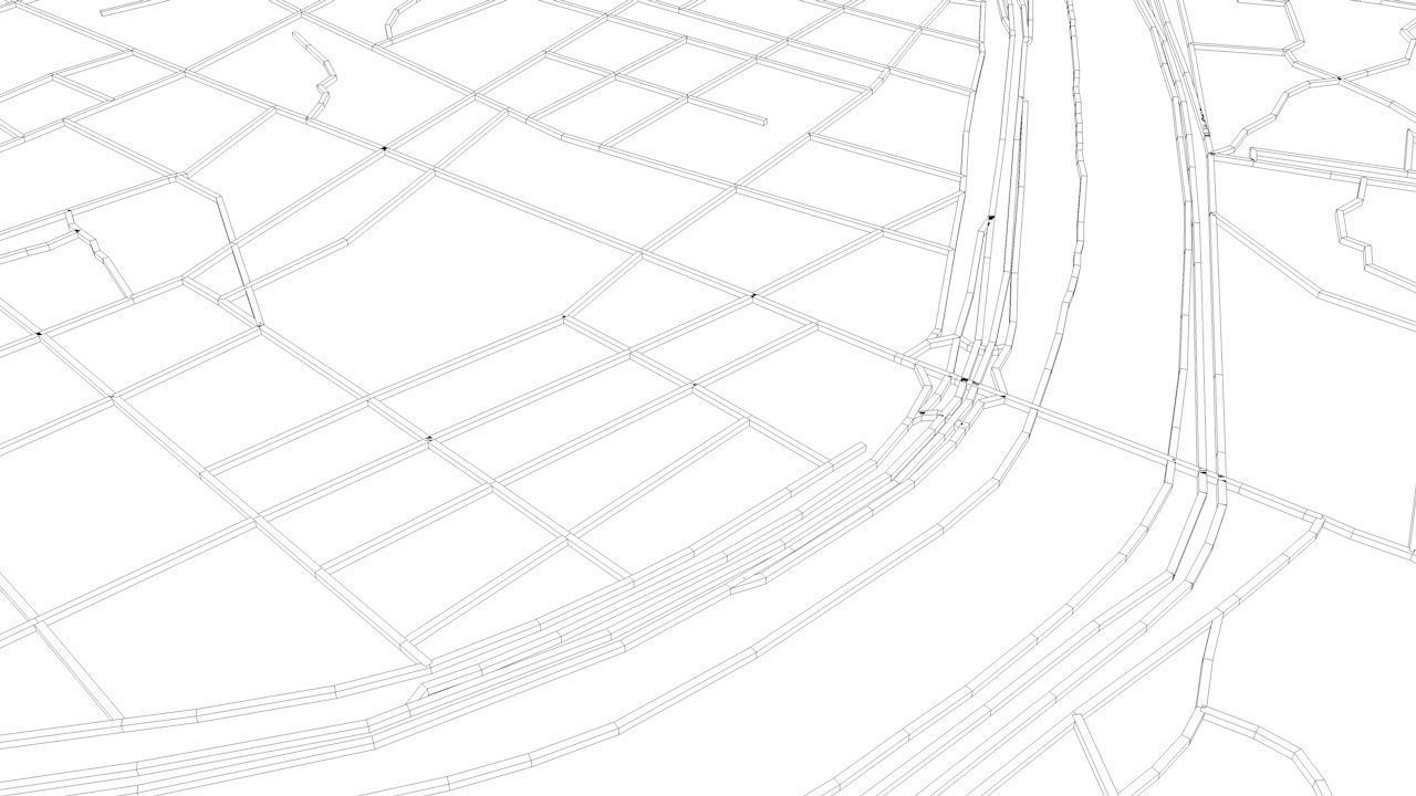 Daegu Road Network and Streets 3D model_19
