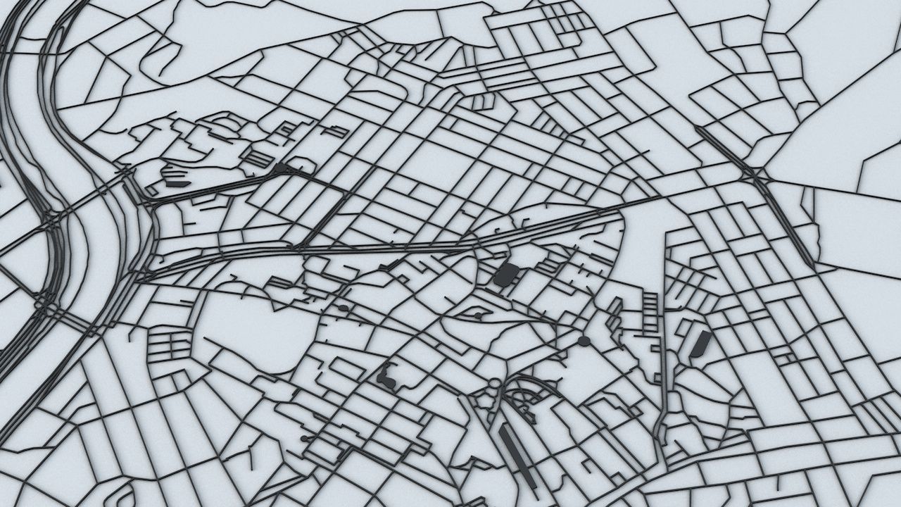 Daegu Road Network and Streets 3D model_9