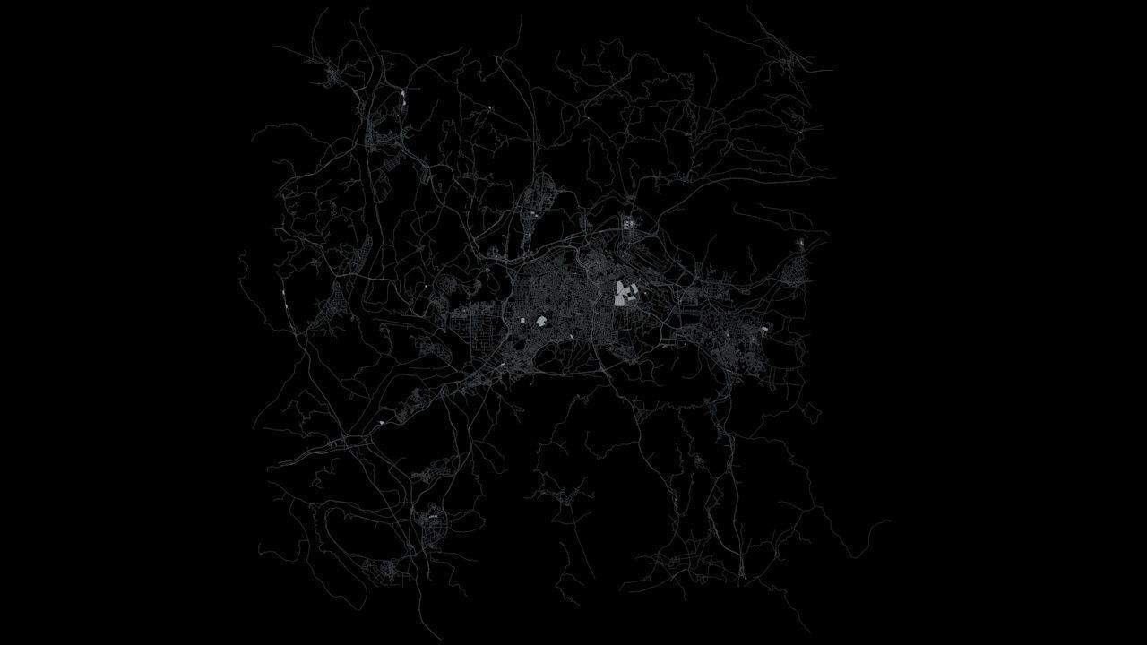 Daegu Road Network and Streets 3D model_15