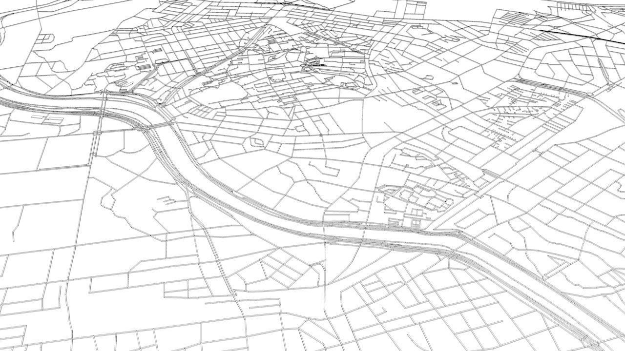 Daegu Road Network and Streets 3D model_18