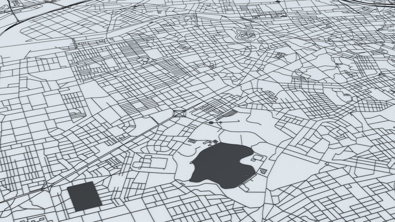 Daegu Road Network and Streets 3D model_14