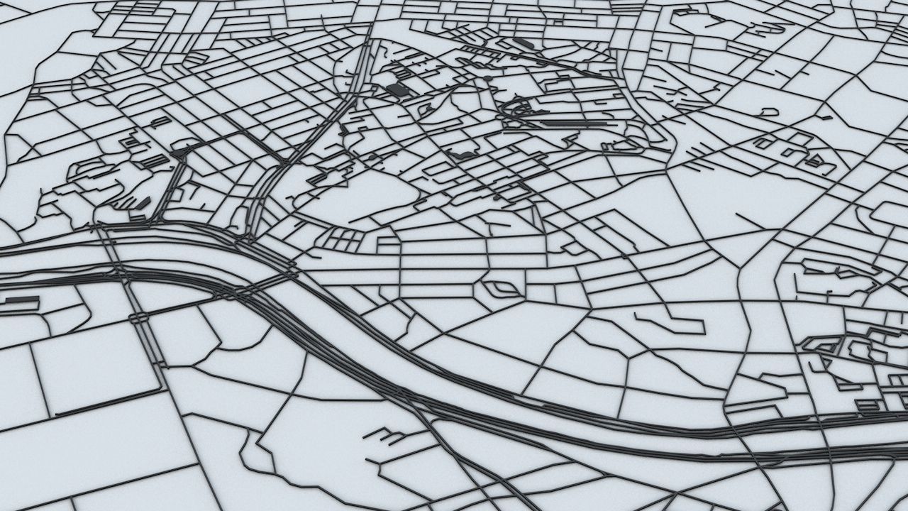 Daegu Road Network and Streets 3D model_12