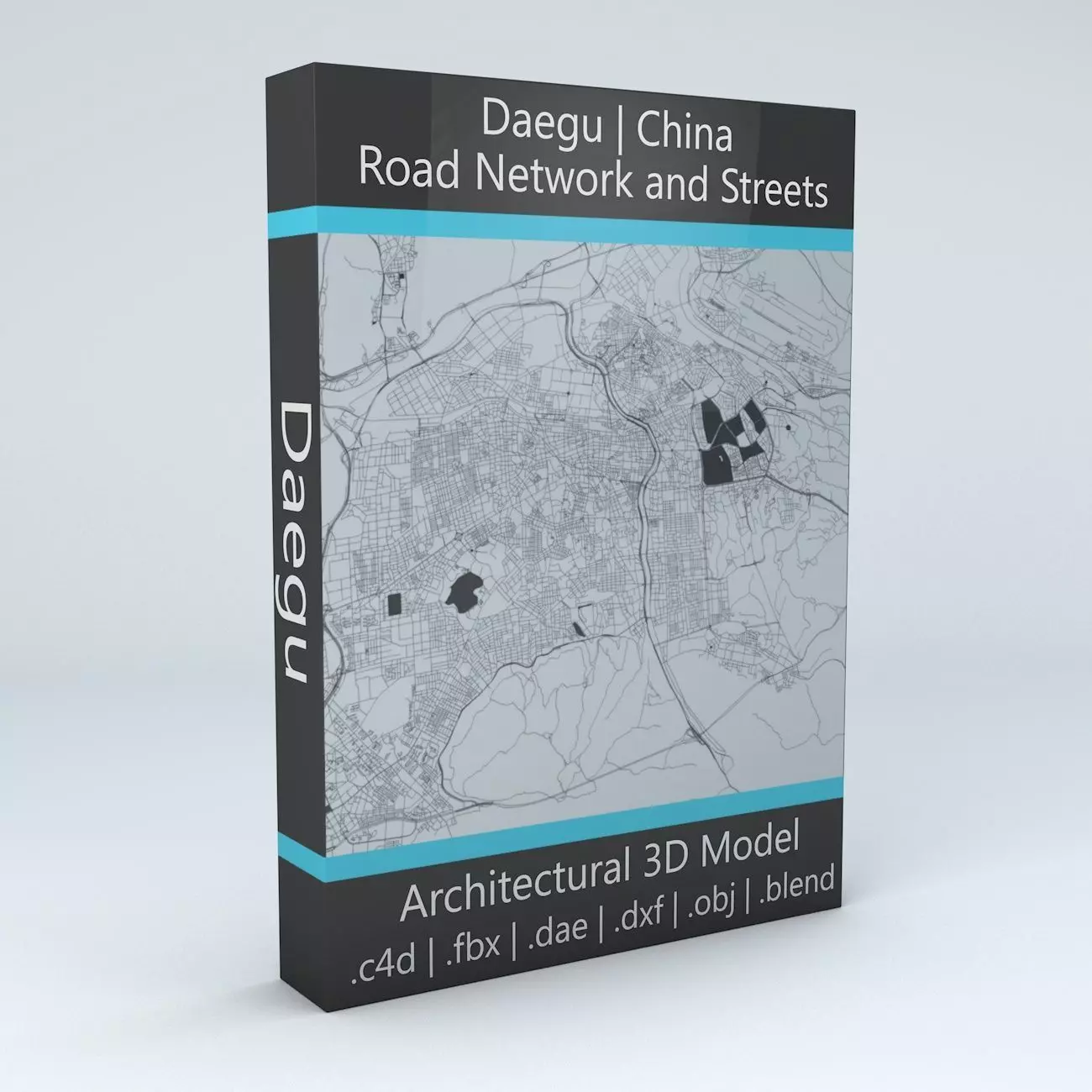 Daegu Road Network and Streets 3D model_0