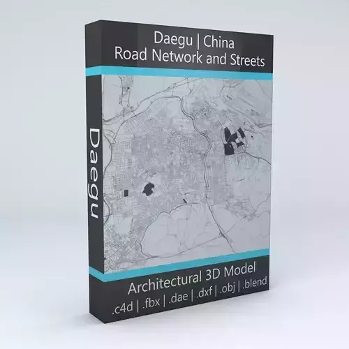 Daegu Road Network and Streets 3D model