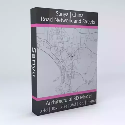 Sanya Road Network and Streets 3D model