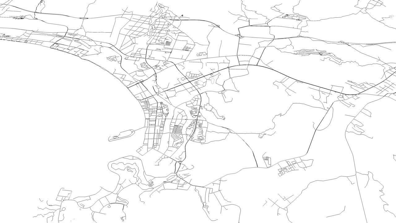 Sanya Road Network and Streets 3D model_8