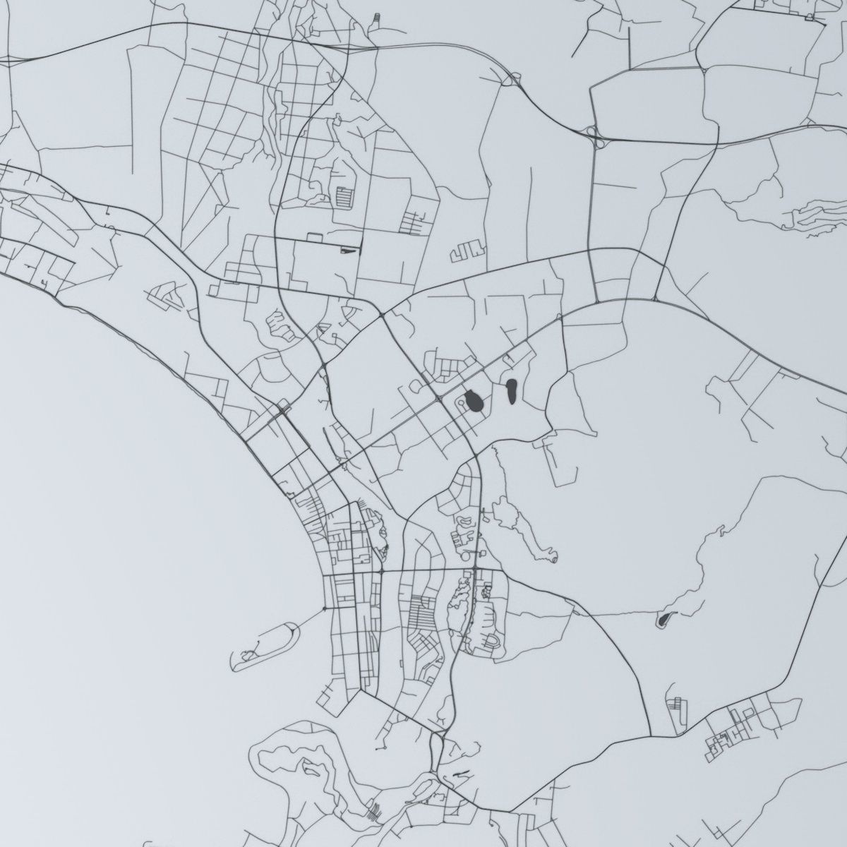 Sanya Road Network and Streets 3D model_5