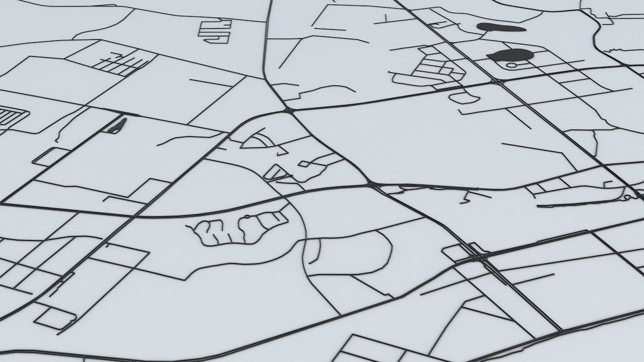 Sanya Road Network and Streets 3D model_4