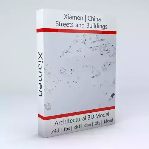 Xiamen Streets and Buildings 3D model