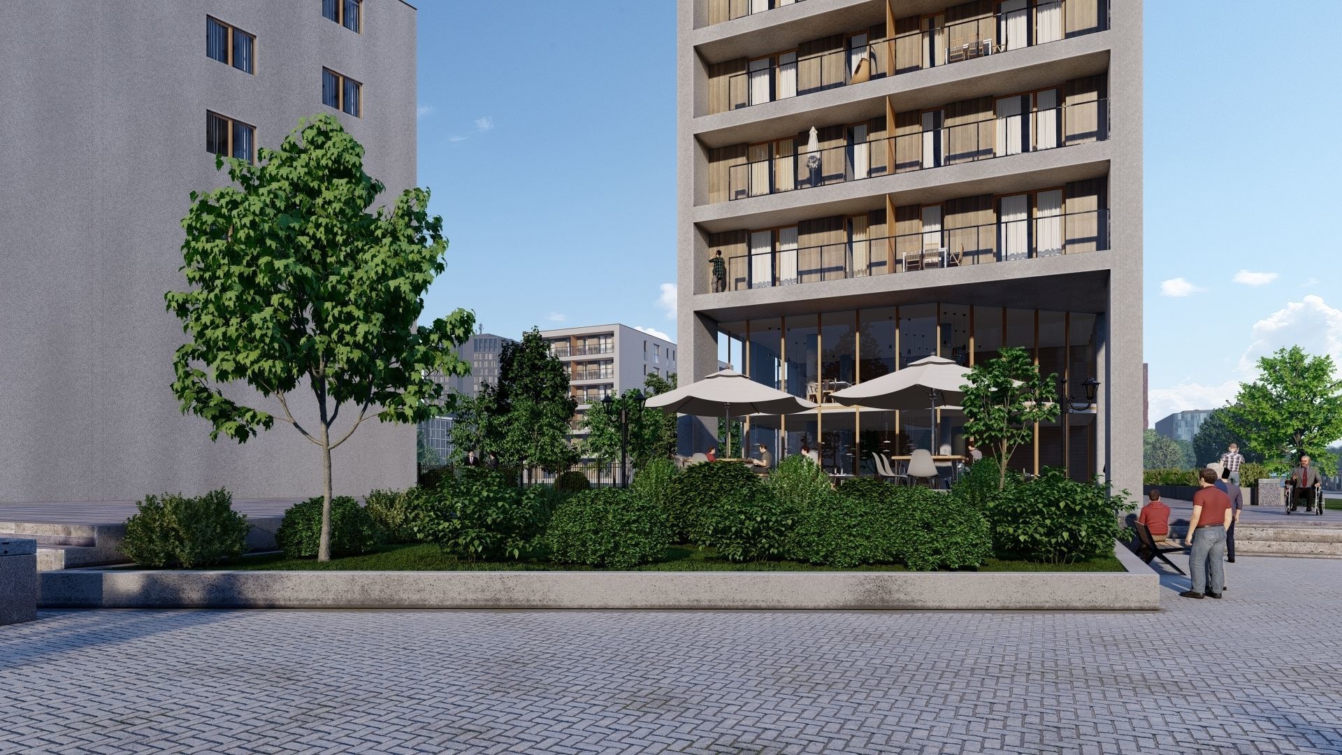 Lumion 11 Exterior Scene Modern Houses Free 3D model_4