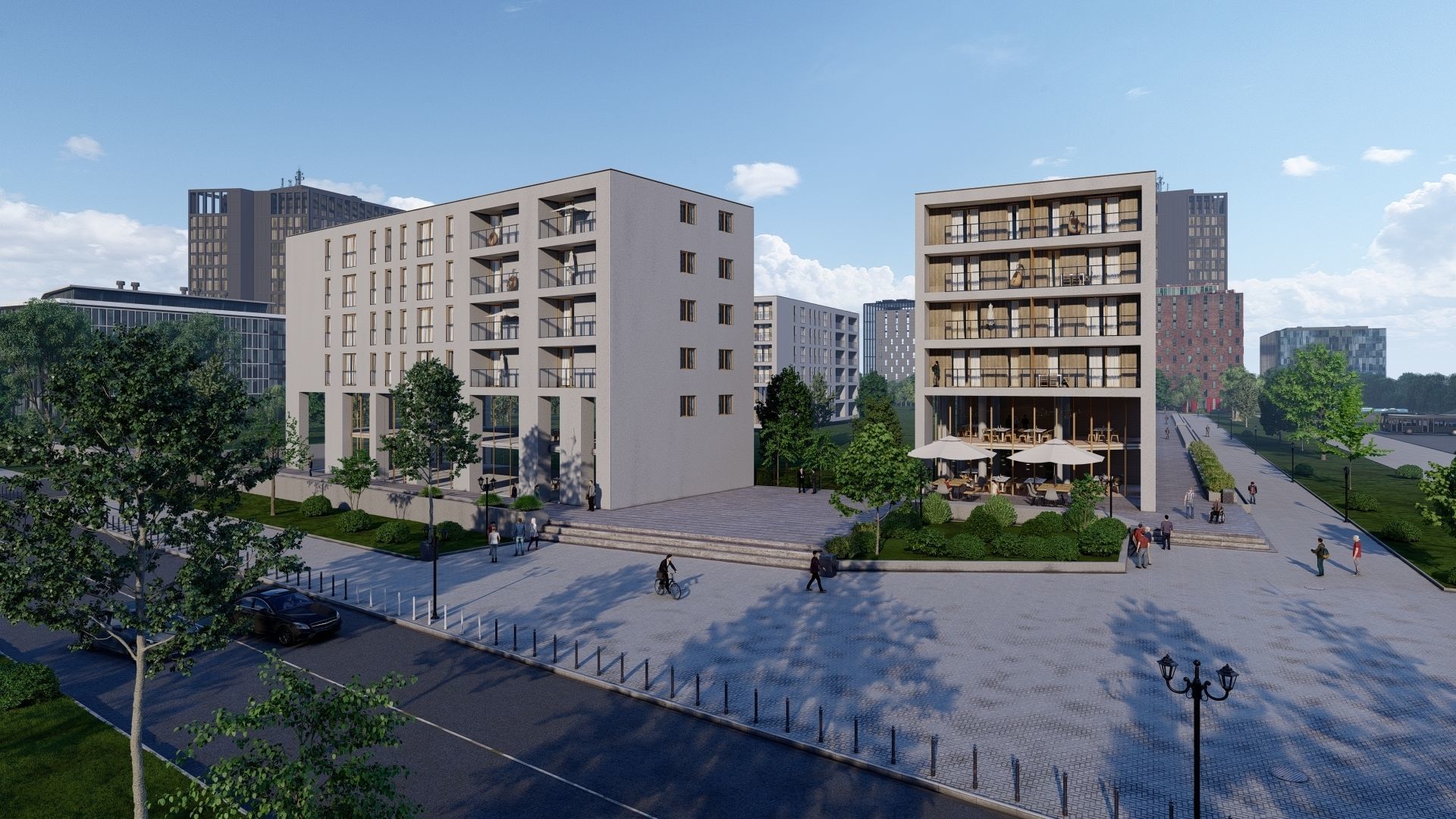 Lumion 11 Exterior Scene Modern Houses Free 3D model_3