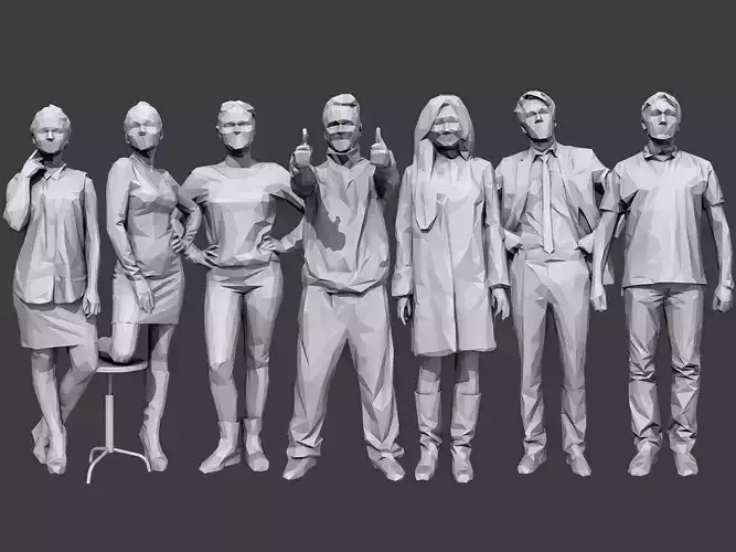 Lowpoly People Casual Pack Volume 22